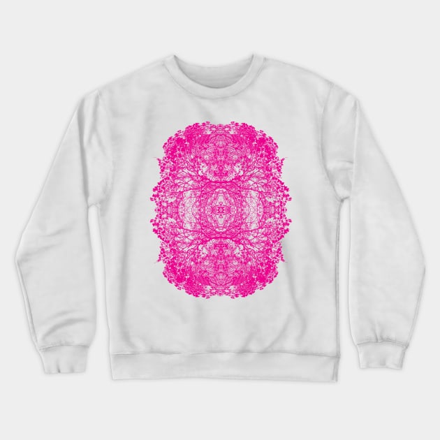 Pink Symetric Cherry Blossoms Crewneck Sweatshirt by chambergambit